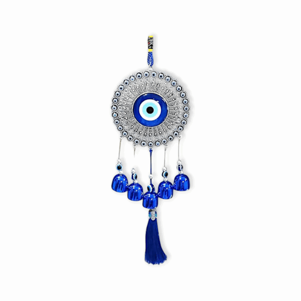 Culture Kart Wind Chimes for Home Positive Energy - Evil Eye Hanging for Home, Evil Eye Home Decor Items, Hanging Decorative Items for Home - 34 cm
