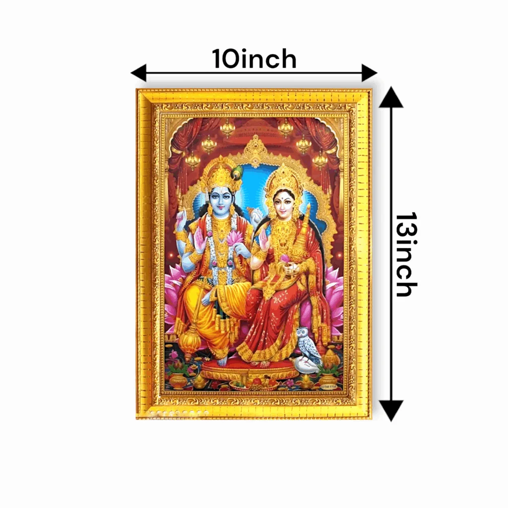 Laxminarayan High Quality Photo Frame - For Pooja & Home Decoration - Image 2
