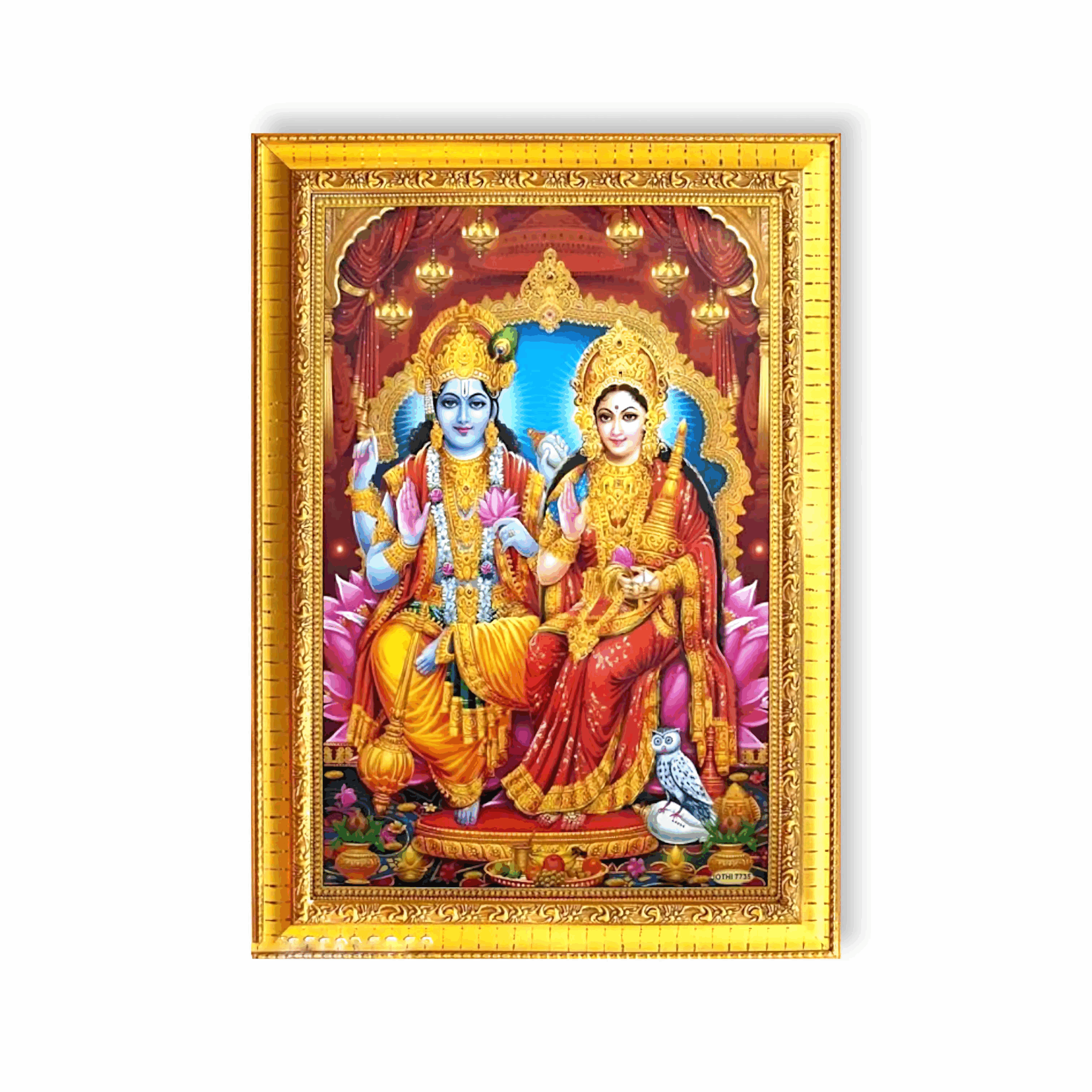 Laxminarayan High Quality Photo Frame - For Pooja & Home Decoration