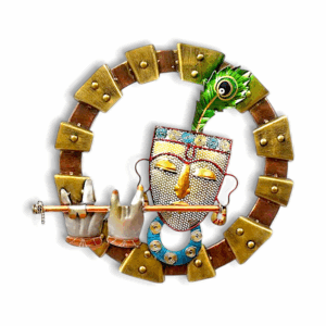 Krishna With Flute Metal Designer Wall Mounted - Krishna Metal Wall Art