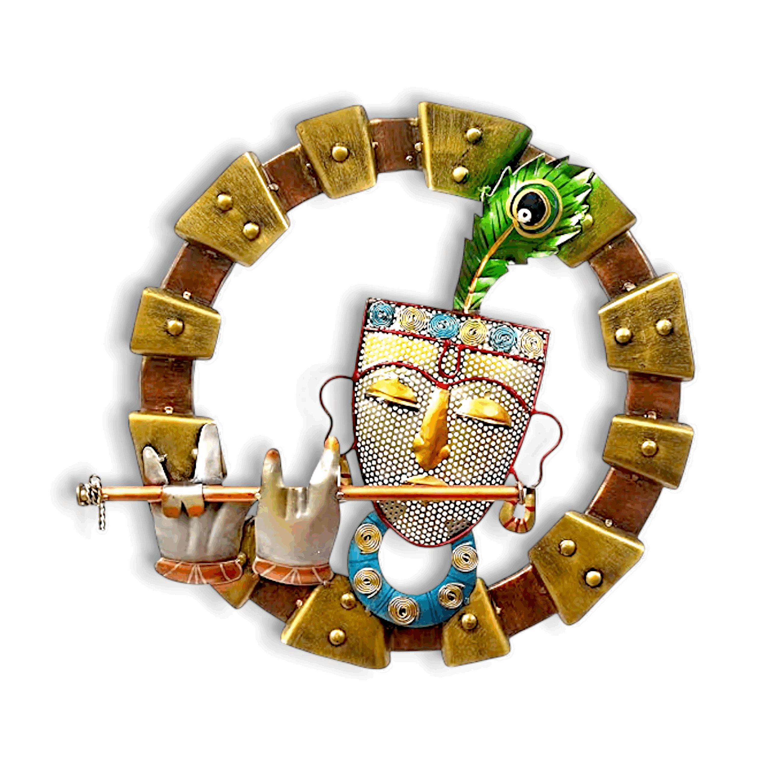 Krishna With Flute Metal Designer Wall Mounted - Krishna Metal Wall Art