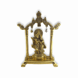 Metal Gold Plated Radha Krishna Idol Sculpture Statue - Radha Krishna idol - Radha krishna frame - God Idol Figurine Decorative Showpiece - for Janmashtami Home Decoration Temple and Gift