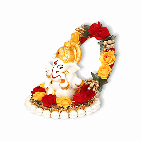 Lord Ganesha Idol on Decorative Handcrafted Plate - for Home and Car Showpieces & Collectibles - Image 6
