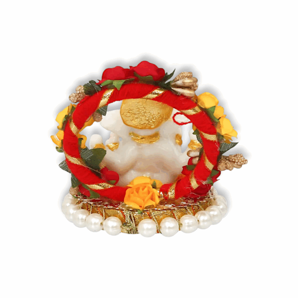 Lord Ganesha Idol on Decorative Handcrafted Plate - for Home and Car Showpieces & Collectibles - Image 4