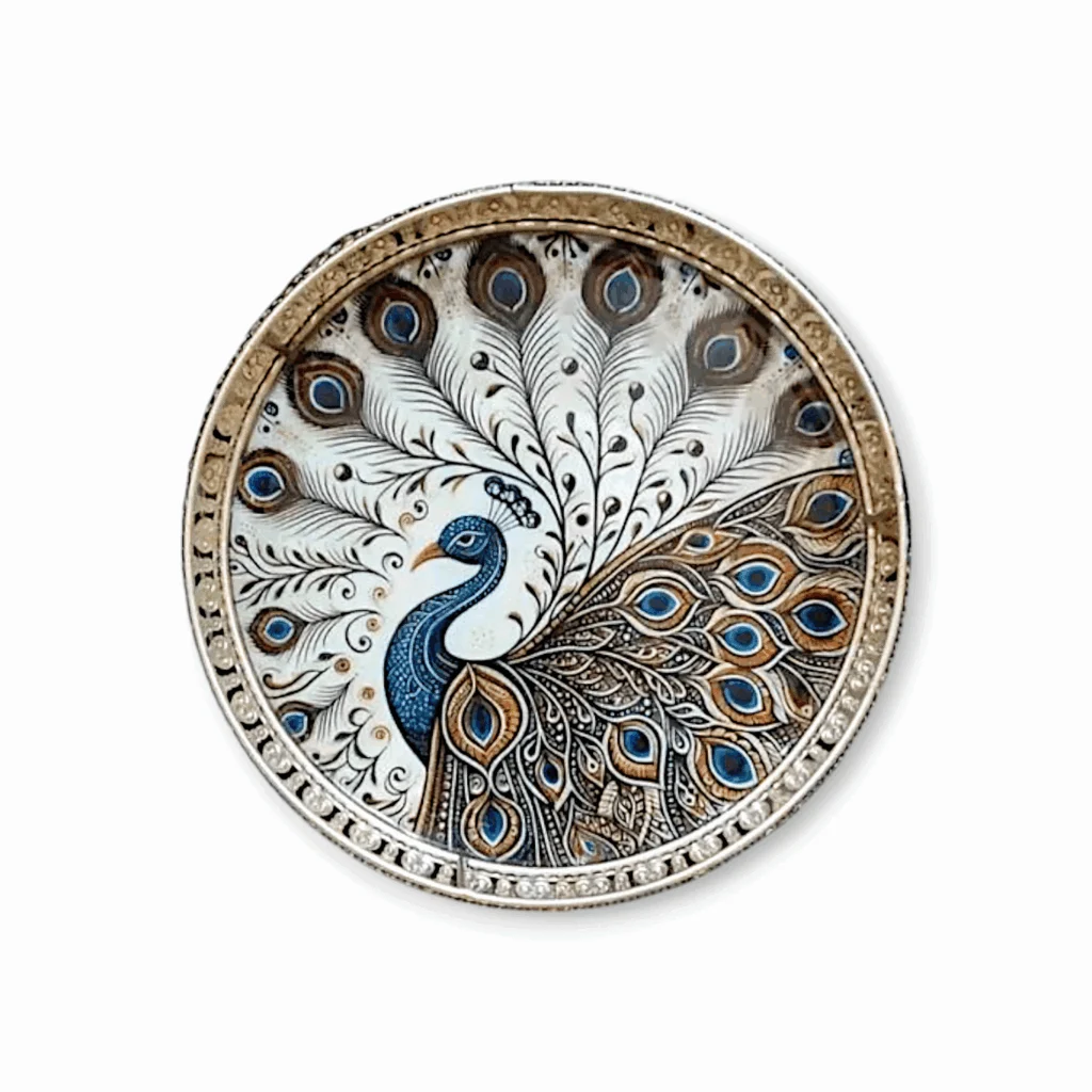 Stylish Tray Peacock - for Home Decoration & Pooja Purpose