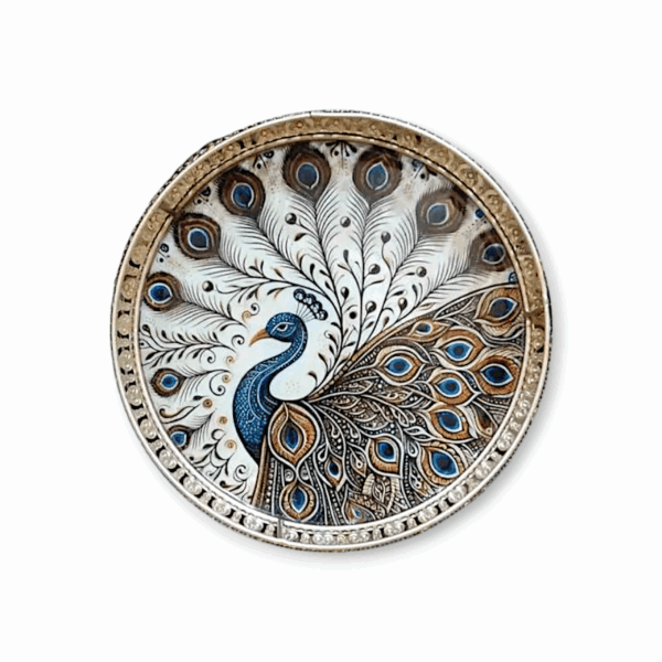Stylish Tray Peacock - for Home Decoration & Pooja Purpose