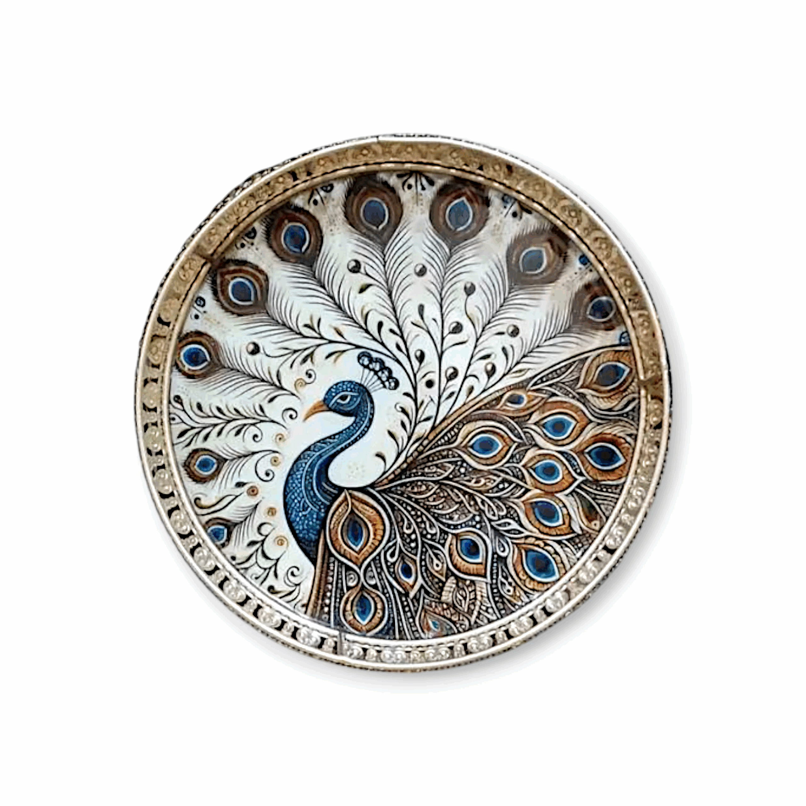 Stylish Tray Peacock - for Home Decoration & Pooja Purpose