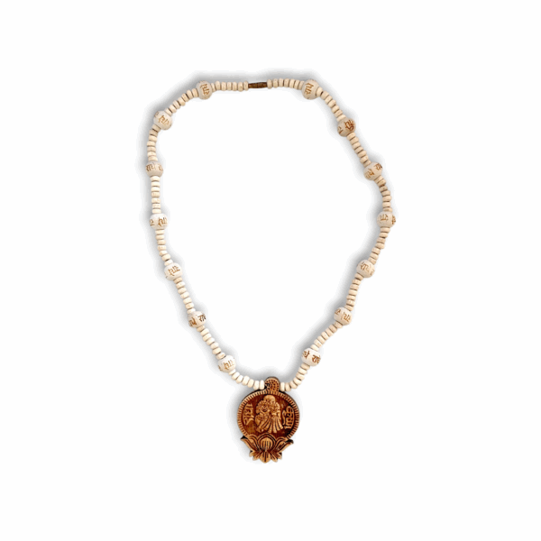 Fancy Desing Tulsi Kather Mala - 100% Original Tulsi Kather Mala With Radha Krishna Locket - Single Piece - Image 2