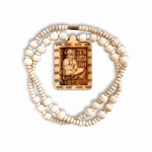 Fancy Design Tulsi Kather Mala - 100% Original Tulsi Kather Mala With Sita Ram Hanuman Locket - Single Piece
