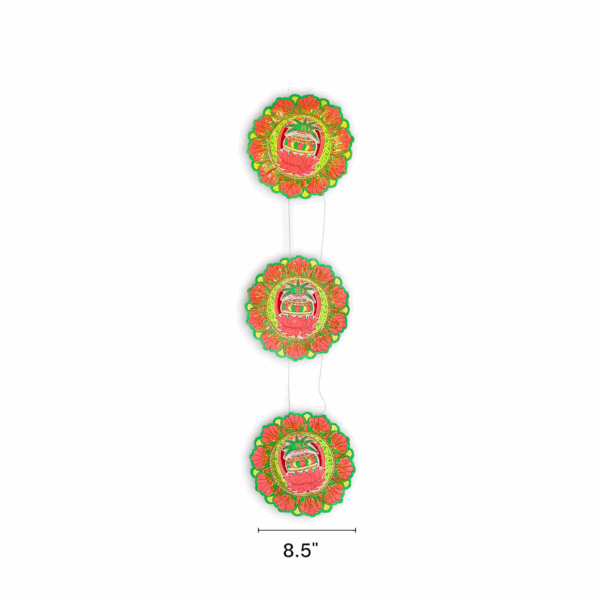Chand Mala - "চাঁদ মালা" - Accessory to Hang from The Deity's Hands 8.5 inch - Paper - Image 2