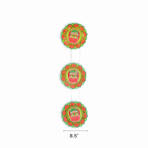 Chand Mala - "চাঁদ মালা" - Accessory to Hang from The Deity's Hands 8.5 inch - Paper - Image 2