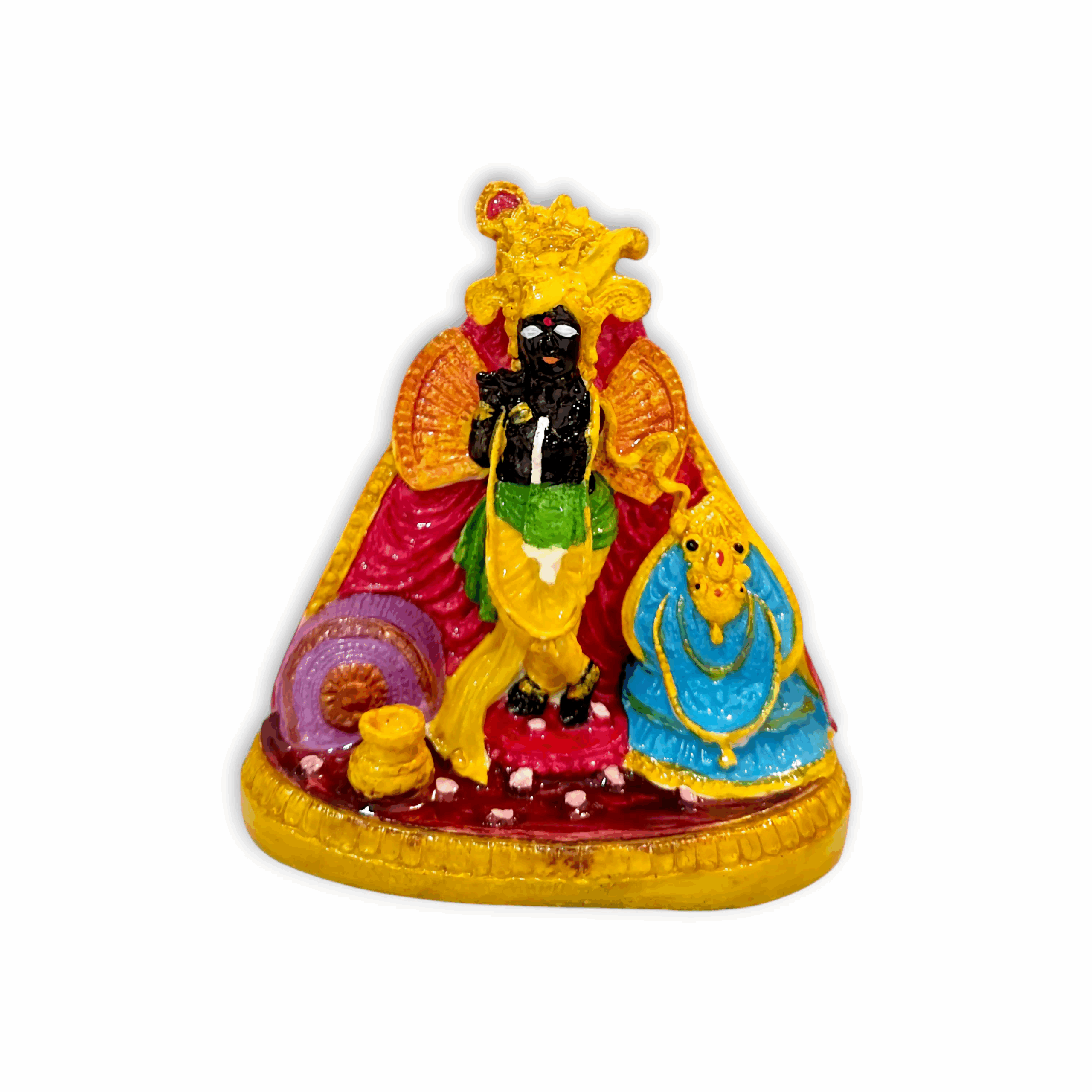 Banke Bihari Ji Statue - Marble Dust Banke Bihari Krishna Statue - Idol, Showpiece for Home Decor, Gift, Pooja Purpose 6 inch