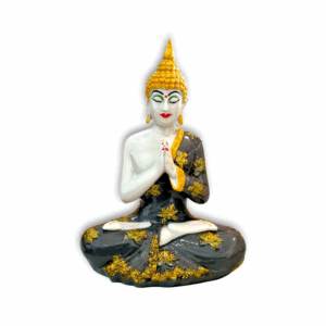 Sitting Lord Buddha Statue - Marble Dust Lord Buddha Statue - Handmade Decorative Showpiece 9 inch