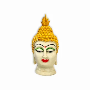 Lord Buddha Face Statue - Marble Dust Lord Buddha Face Statue - Handcrafting Decorative Showpiece 5 inch