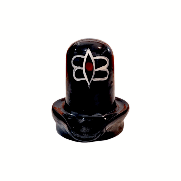 Black Shiva Lingam - Shivling - Marble Dust Shiva Lingam 4 inch