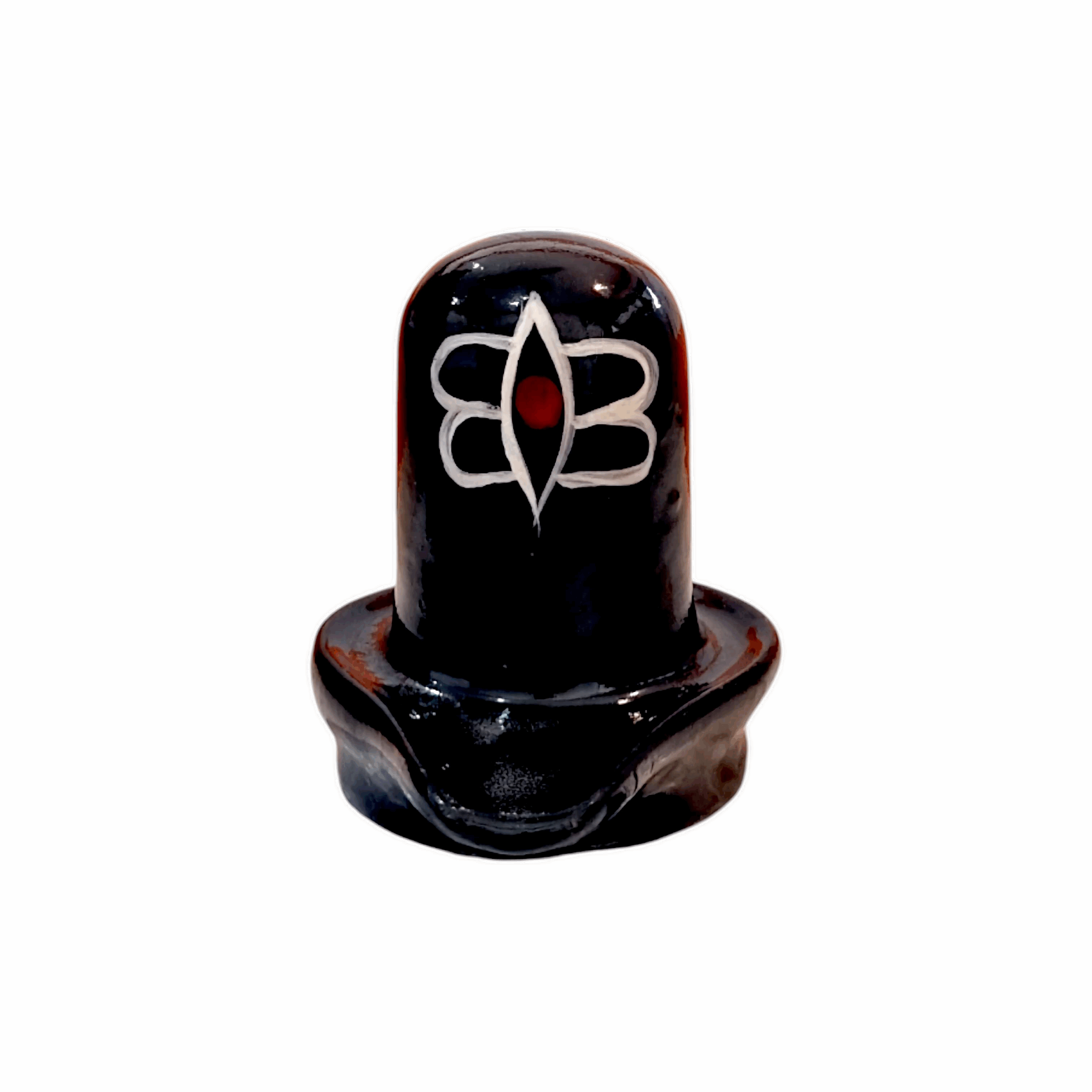 Black Shiva Lingam - Shivling - Marble Dust Shiva Lingam 4 inch