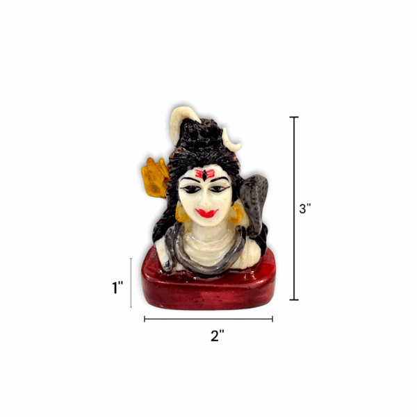 Shiva Murti - Marble Dust Shiva Statue - For Pooja Room Decoration 3 inch - Image 2