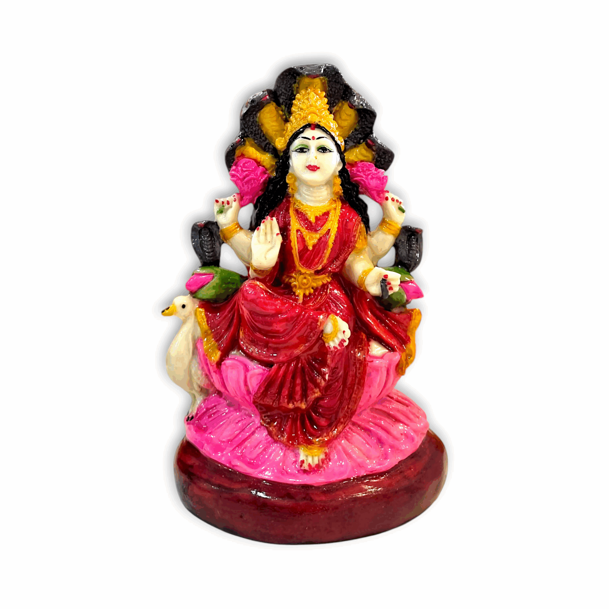 Maa Manasha Statue - Marble Dust Maa Manasha Murti - Hand Crafted Decorative Showpiece 9 inch