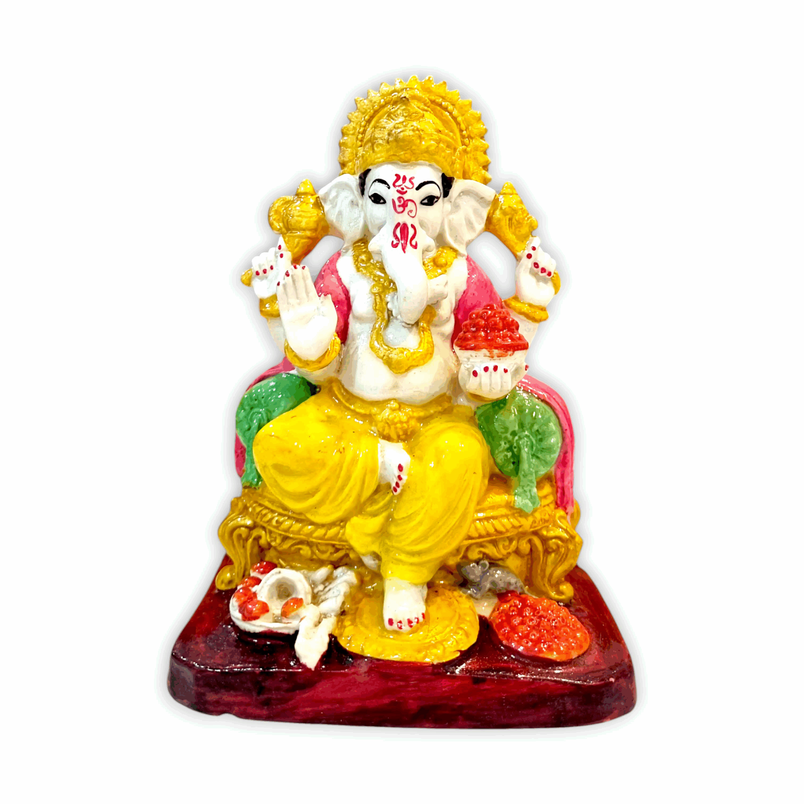 Ganesh Statue - Marble Dust Ganesh Statue - Hand Crafted Decorative Showpiece