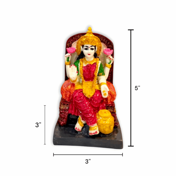 Lakshmi Ganesh Statue - Marble Dust Lakshmi & Ganesh Statue - Handcrafting Decorative Showpiece 5 inch - Image 2