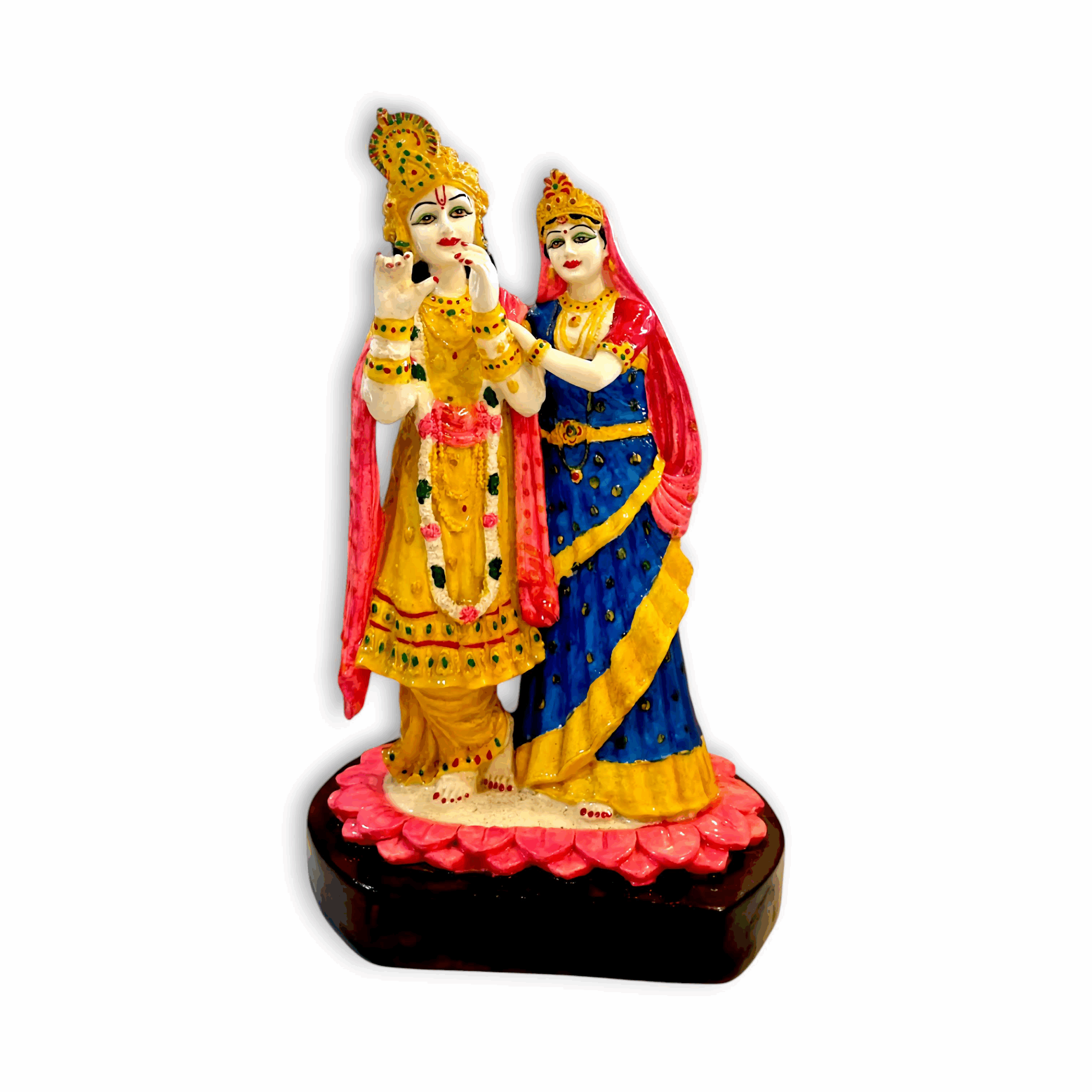 Radha Krishna Statue - Marble Dust Radha Krishna Statue - For Home Decoration 12 inch