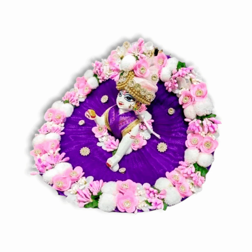 1 No Laddu Gopal Ji Fancy Dress Size 1 - Krishna Thakur With Fancy Pagdi - Laddu Gopal Ji Beautiful Designer dress special - Image 2