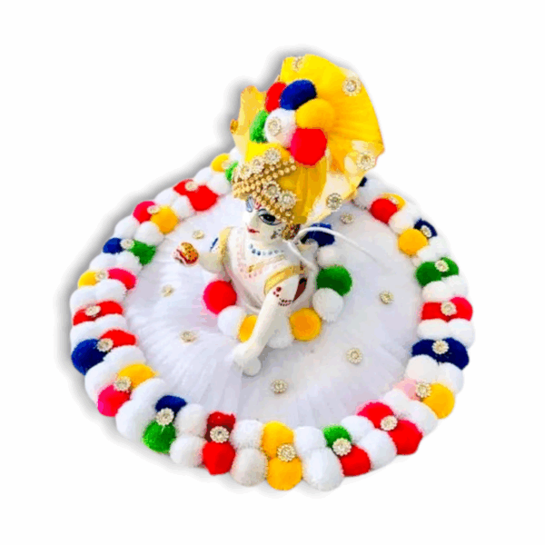 Laddu Gopal Ji Janmashtami Special Dress With Matching Pagdi- Size 4 - krishna Ji Poshak Best Quality Laddu Gopal Ji Beautiful Designer Dress - Image 2