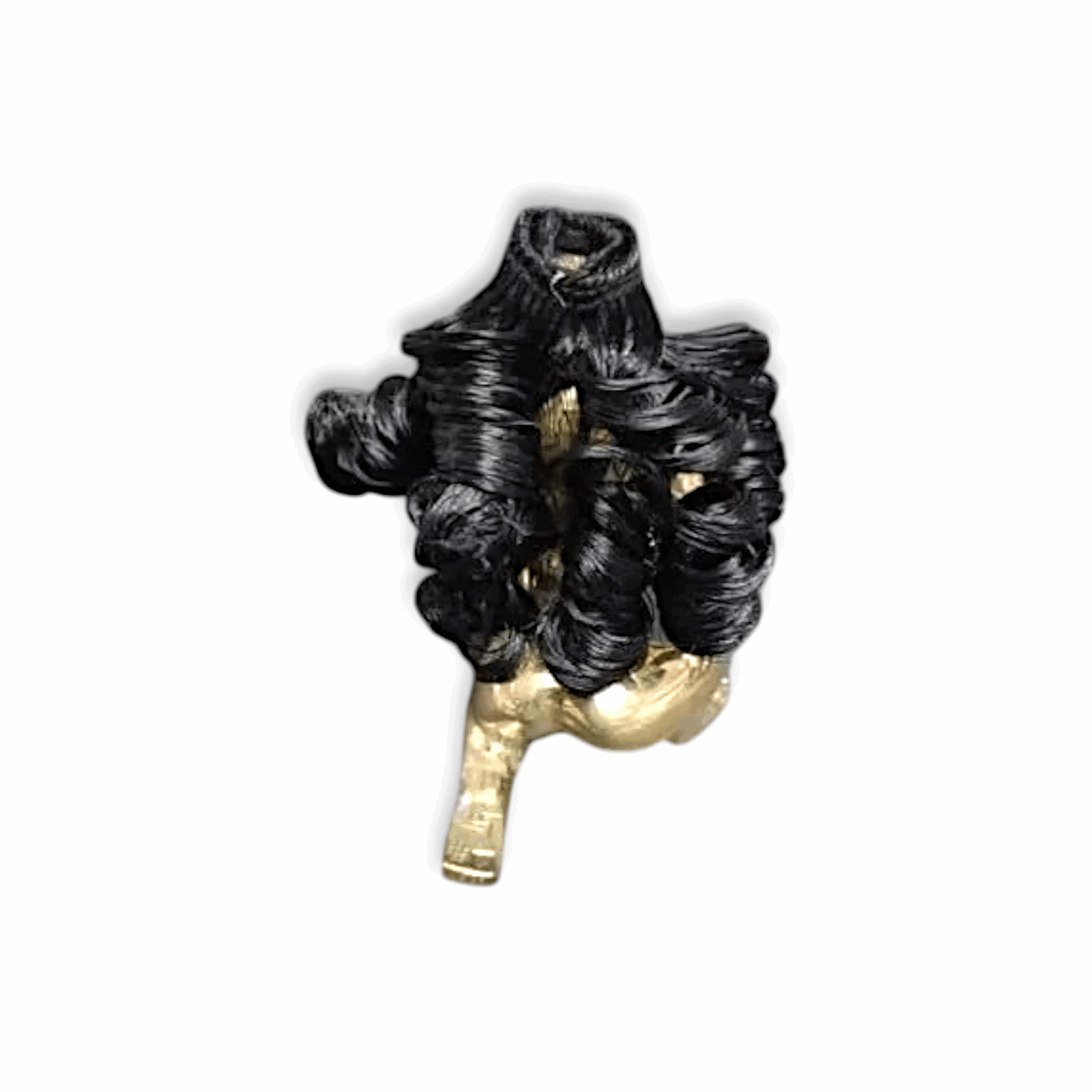 Laddu Gopal Hair - Curly Hair For Laddu Gopal - Pack of 1 Size 2 no