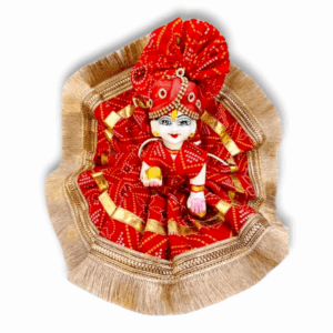 1 No Laddu Gopal Fancy Dress With Pagdi Rajasthani Style - Size 1 - Krishna Beautyful Poshak With Pagdi - Rajasthani Style Gopal Pagdi