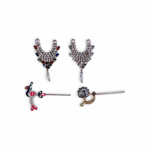 Laddu Gopal Bansuri with jewellery - Krishna Flute with Necklace - for Laddu Gopal 0 to 4 Size
