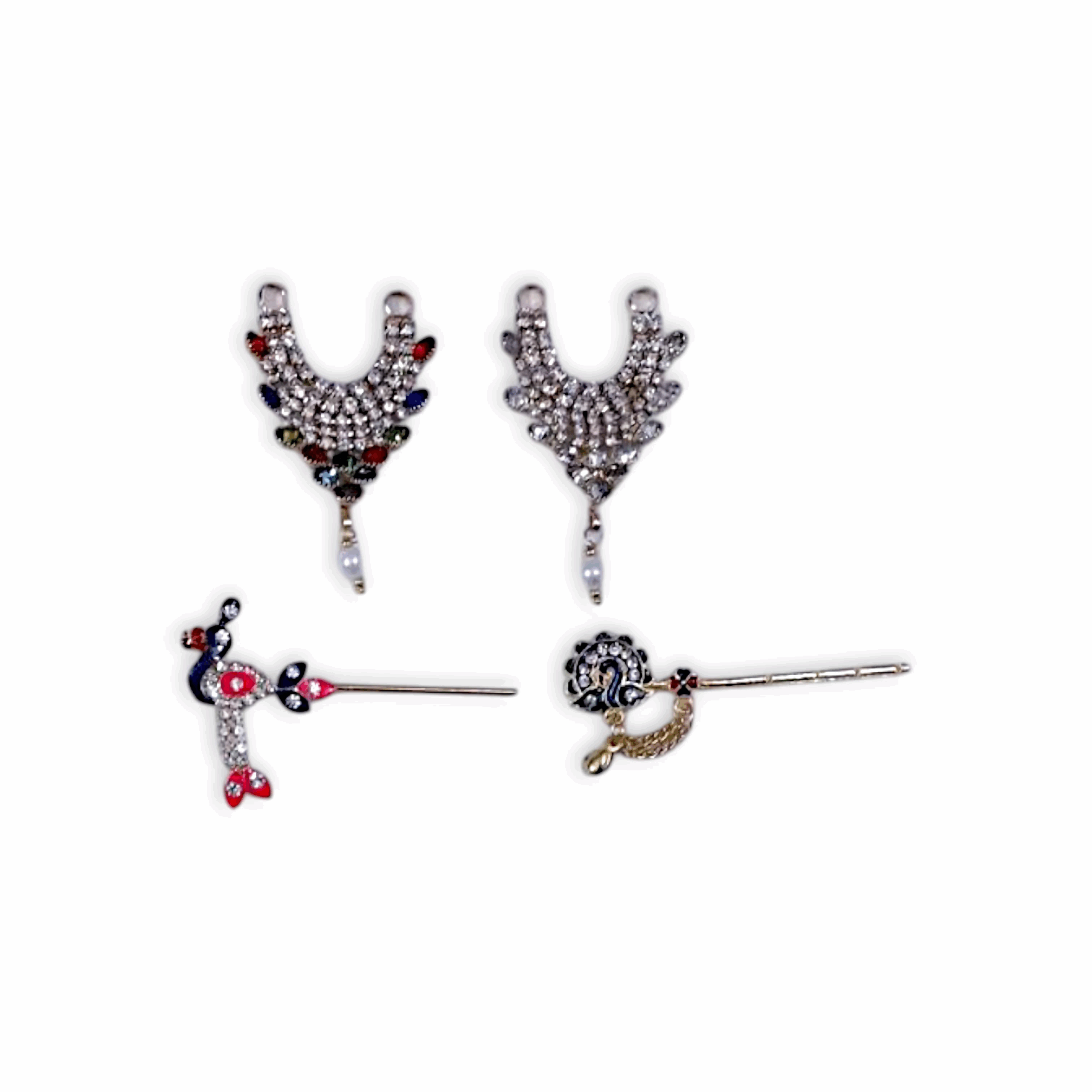 Laddu Gopal Bansuri with jewellery - Krishna Flute with Necklace - for Laddu Gopal 0 to 4 Size