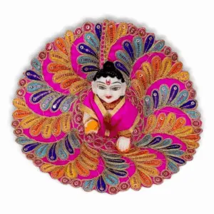 6 No Laddu Gopal Dress - Size 6 - Laddu Gopal Janmashtami Beautiful Dress - Summer Poshak Kanha Ji - Size 6