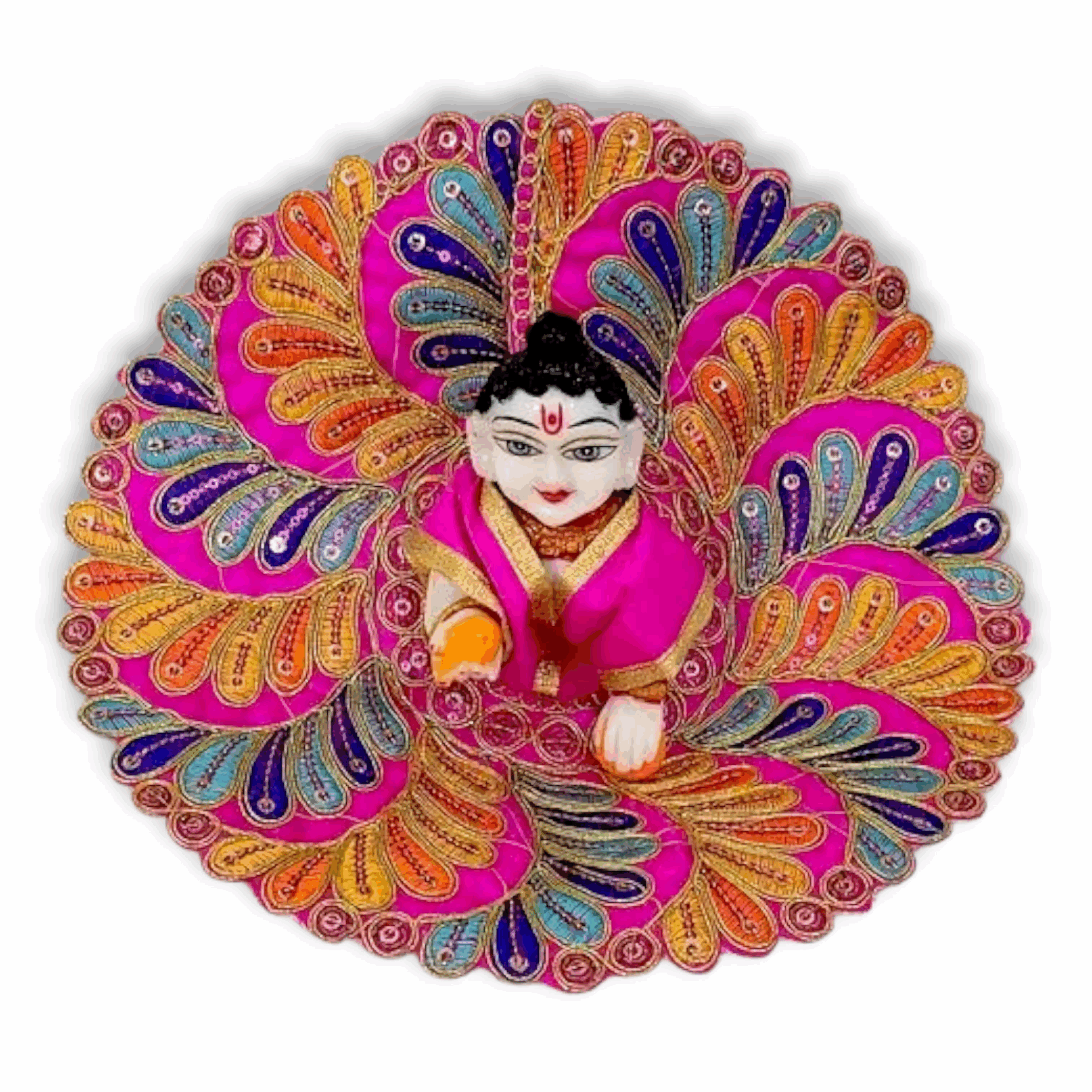 Laddu Gopal Dress - Size 6 - Laddu Gopal Janmashtami Beautiful Dress - Summer Poshak Kanha Ji - Size 6