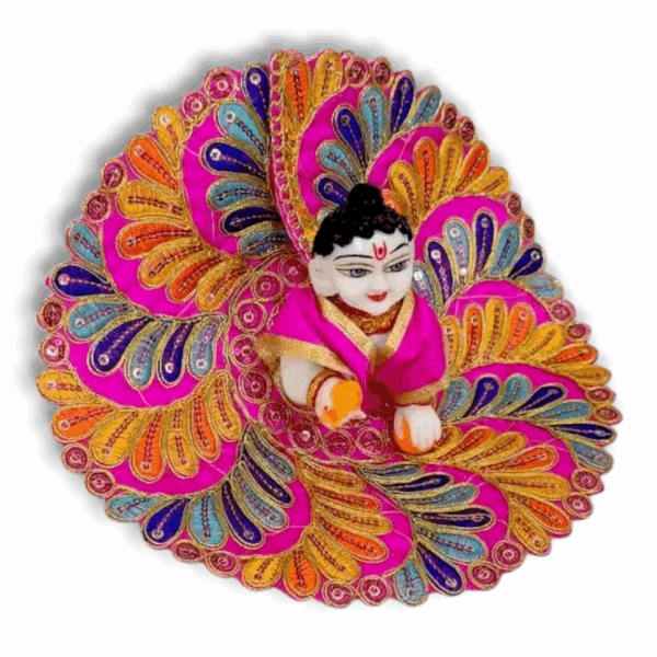 6 No Laddu Gopal Dress - Size 6 - Laddu Gopal Janmashtami Beautiful Dress - Summer Poshak Kanha Ji - Size 6 - Image 2