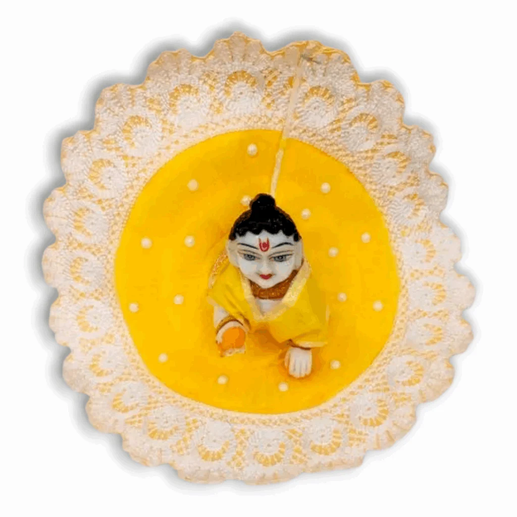 6 No Laddu Gopal Janmashtami Dress - Size 6 - Balgopal Yellow Dress - Summer Poshak Kanha Ji - Image 2