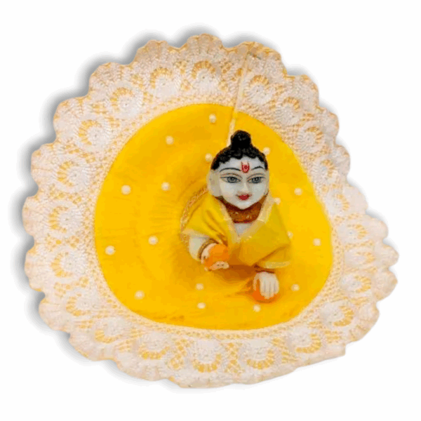 Laddu Gopal Janmashtami Dress - Size 6 - Balgopal Yellow Dress - Summer Poshak Kanha Ji - Image 3