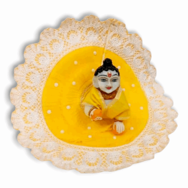 6 No Laddu Gopal Janmashtami Dress - Size 6 - Balgopal Yellow Dress - Summer Poshak Kanha Ji - Image 3