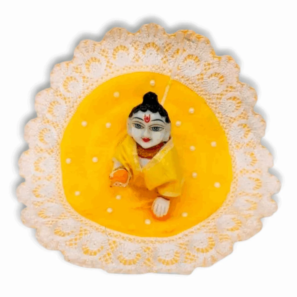 6 No Laddu Gopal Janmashtami Dress - Size 6 - Balgopal Yellow Dress - Summer Poshak Kanha Ji