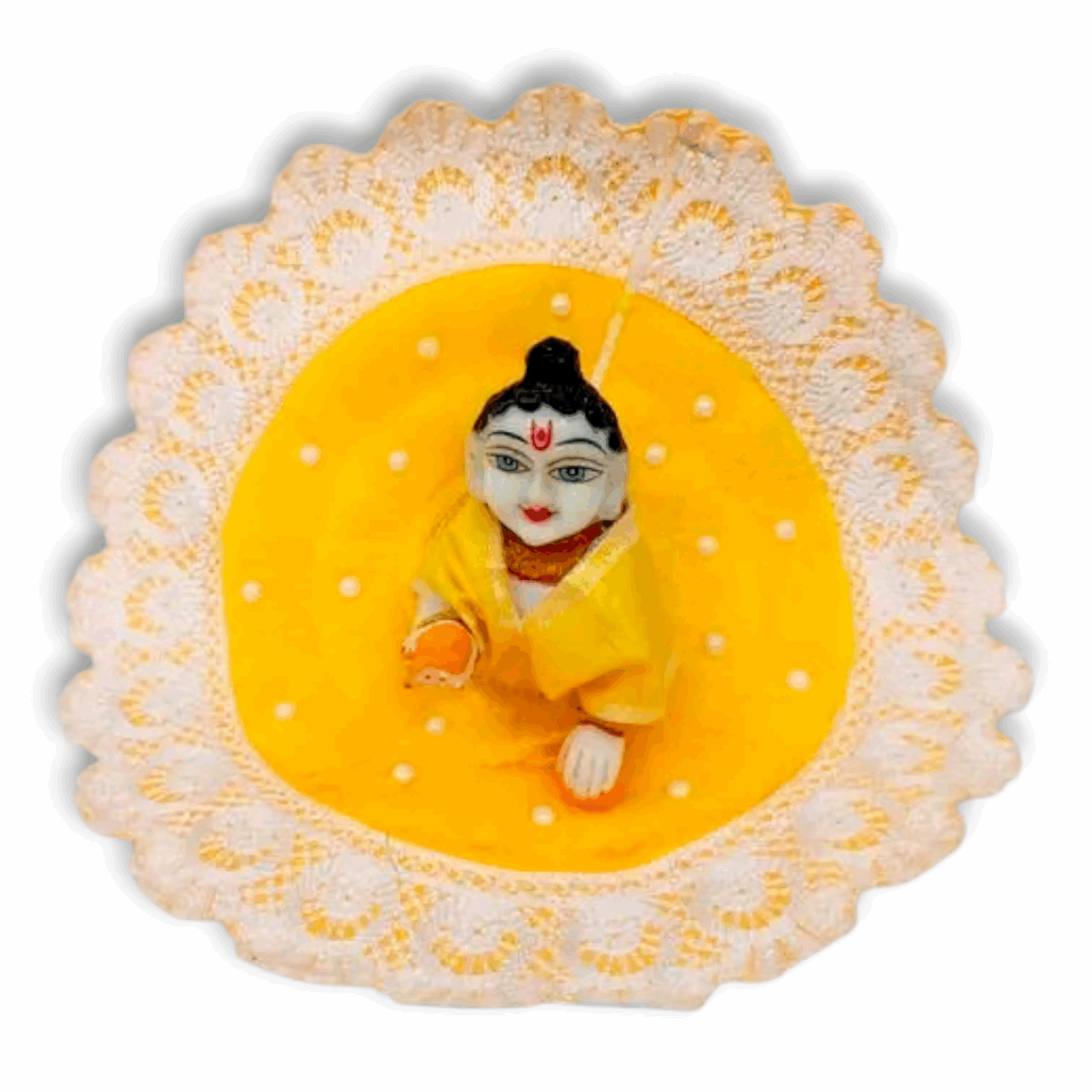 Laddu Gopal Janmashtami Dress - Size 6 - Balgopal Yellow Dress - Summer Poshak Kanha Ji