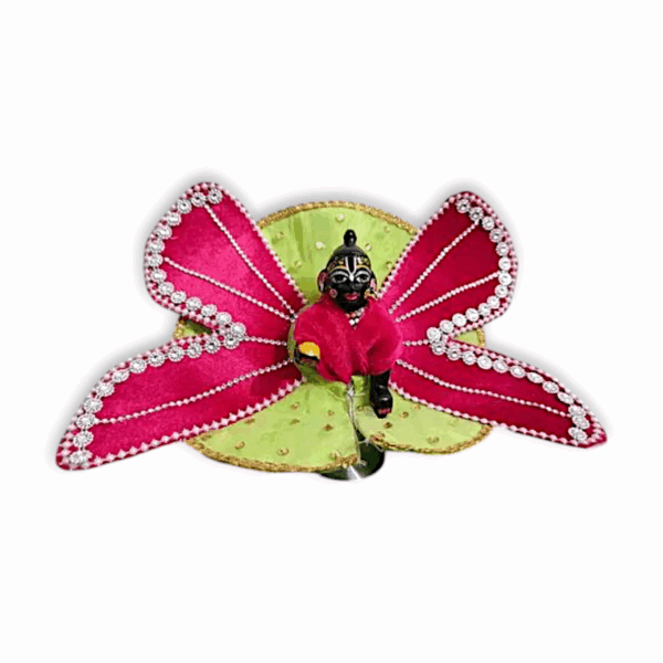 3 No Laddu Gopal Dress - Pink Butterfly Laddu Gopal Dress - Size 3 no for Laddu Gopal