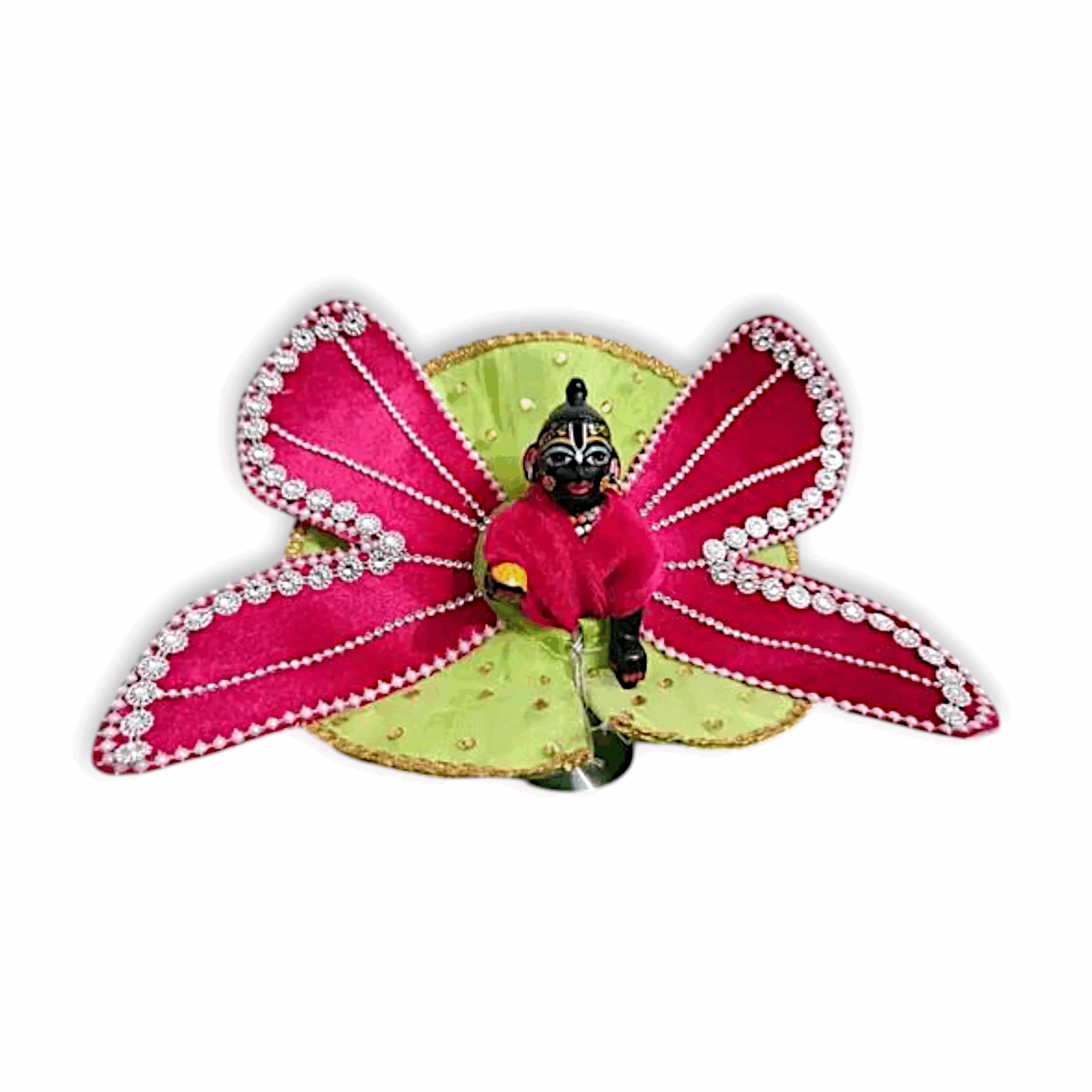 Laddu Gopal Dress - Pink Butterfly Laddu Gopal Dress - Size 3 no for Laddu Gopal