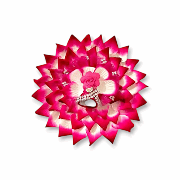 0 No Laddu Gopal Dress With Pagdi - Krishna Dress - Light Pink Rose Laddu Gopal Dress - for 0 no Laddu Gopal - Image 3