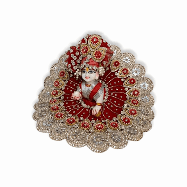 7 No Laddu Gopal Dress with Pagdi - Krishna Dress - Janmastami Special Laddu Gopal Dress - 14 inch 7 no Laddu Gopal - Image 3