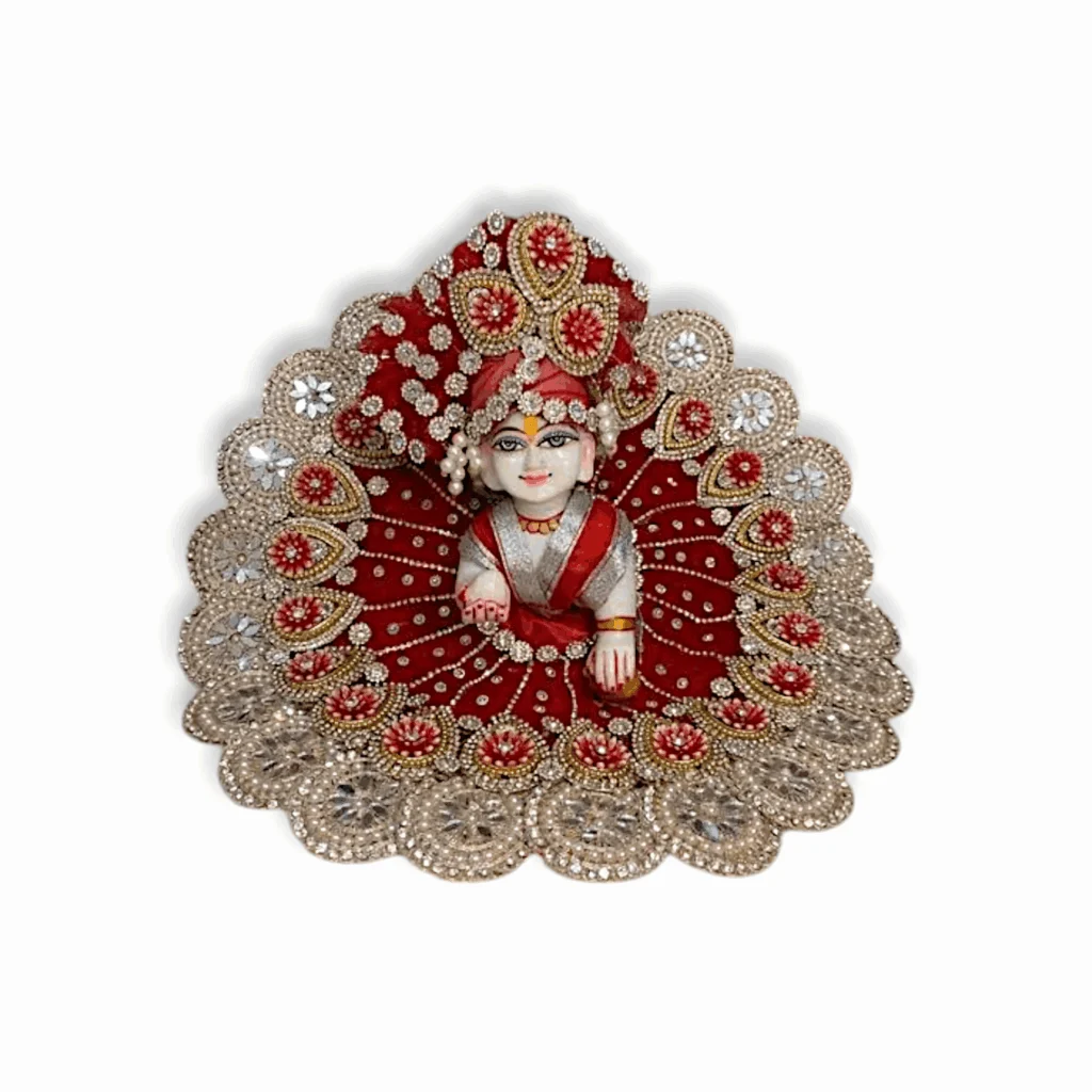 7 No Laddu Gopal Dress with Pagdi - Krishna Dress - Janmastami Special Laddu Gopal Dress - 14 inch 7 no Laddu Gopal
