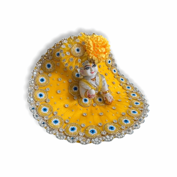 Gopal Dress - Krishna Dress - Thakur Ji Dress with Pagdi - Janmastami Special Dress for 6 no Laddu Gopal - Image 2