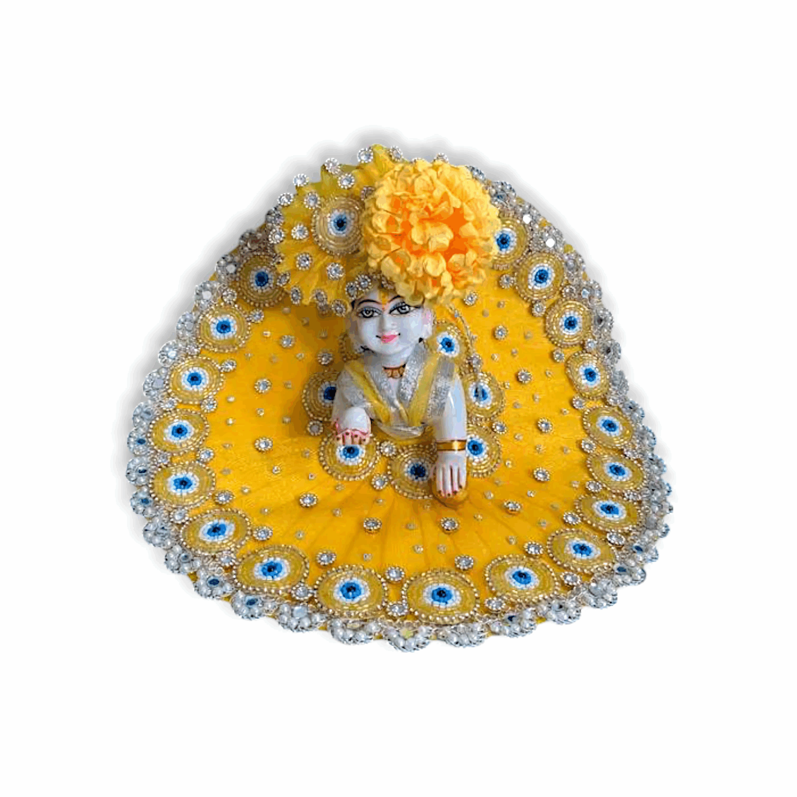 Gopal Dress - Krishna Dress - Thakur Ji Dress with Pagdi - Janmastami Special Dress for 6 no Laddu Gopal