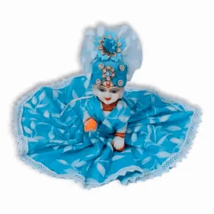 2 No Laddu Gopal Janmashtami Cotton Dress - Size - 2 - New Summer Cotton Poshak For krishna