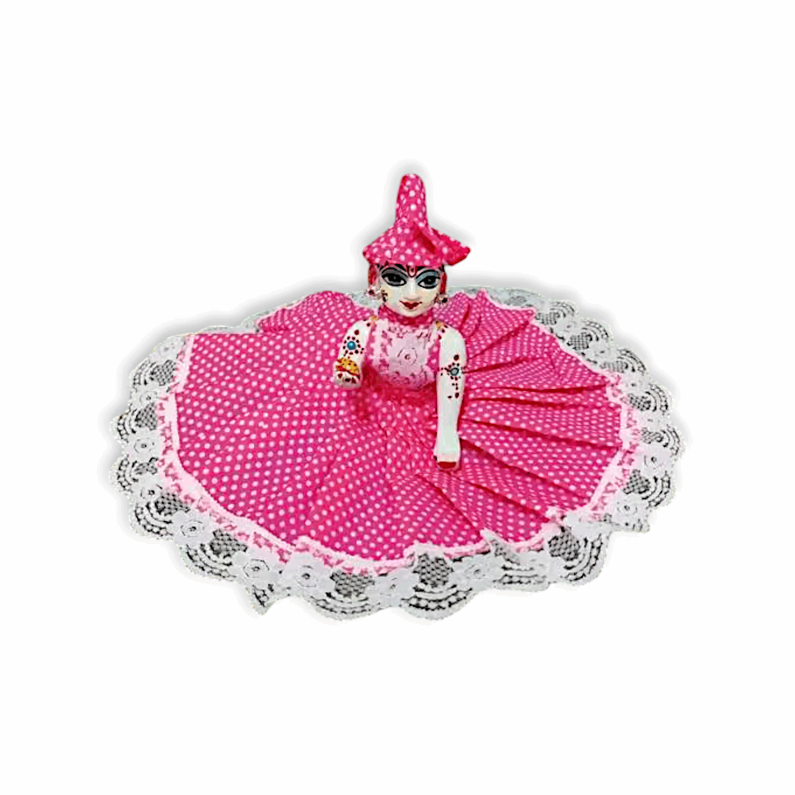 3,4 No Pure Cotton Laddu Gopal Dress - Summer Special Laddu Gopal Dress - Pink Colour Dress for 3-4 no Laddu Gopal