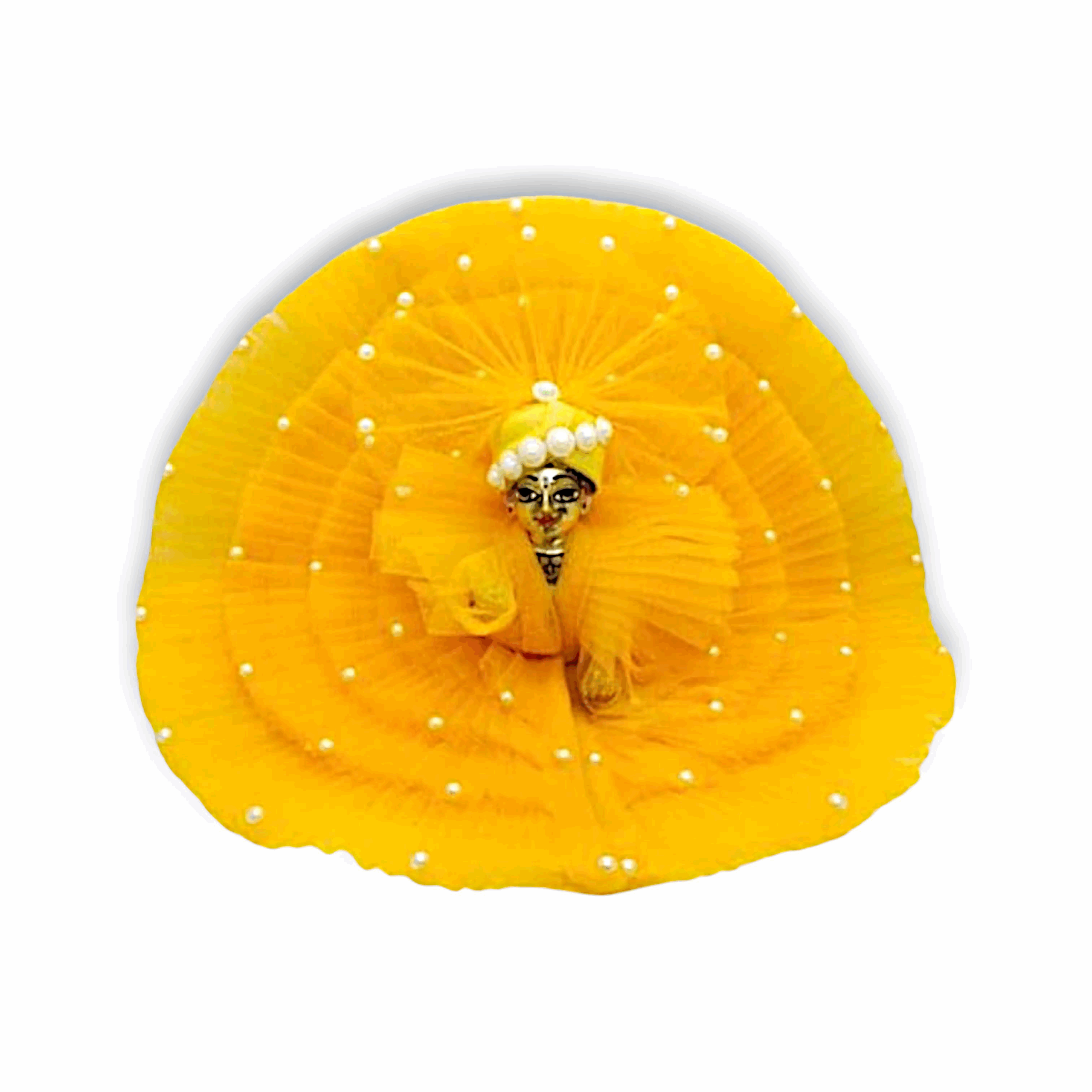 Gopal Dress with Pagdi - Yellow Colour Krishna Dress - Janmastami Spcial 3 no Laddu Gopal Dress