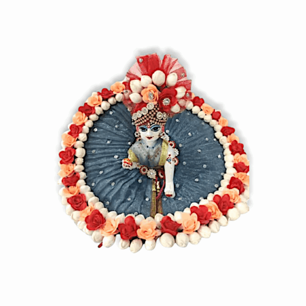 3 No Janmastami Special Laddu Gopal Dress with Pagdi - Fancy Flower with Stone Dress for Laddu Gopal 3 no - Image 3
